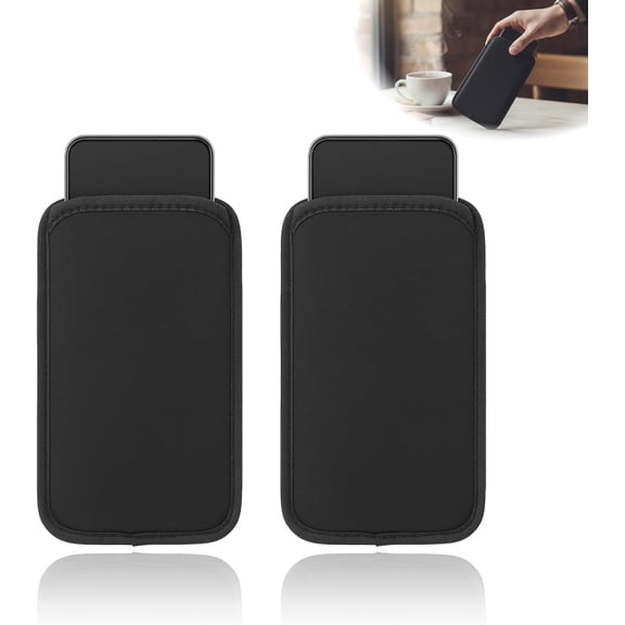 2PCS Phone Bag, Universal Neoprene Shockproof Pouch Sleeve Case for S23 Ultra, Note20 Ultra, S20 Ultra, Note10 Lite, A53 5G, 15 14 13 12 Pro Max, Soft Lightweight Waterproof Protection Bag