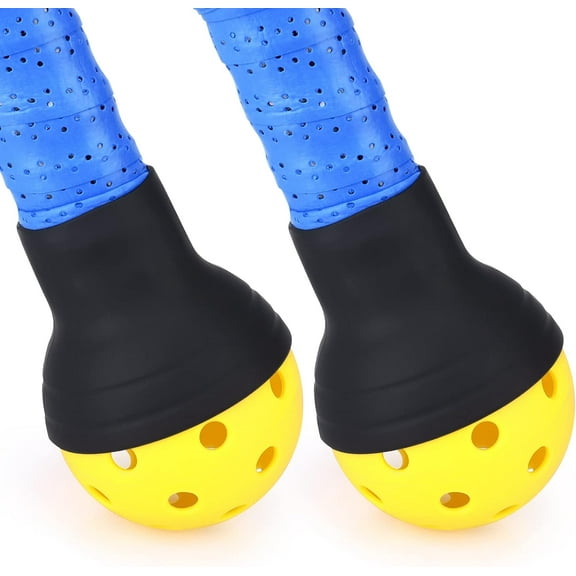 2PCS Pickleball Ball Retriever, Silicone Pickleball Picker Upper Pickball Grabber, Universal Pickleball Upper Suction Cup, New Silicone Pickleball Paddle Grip, Anti-Slip Pickleball Hand Grip
