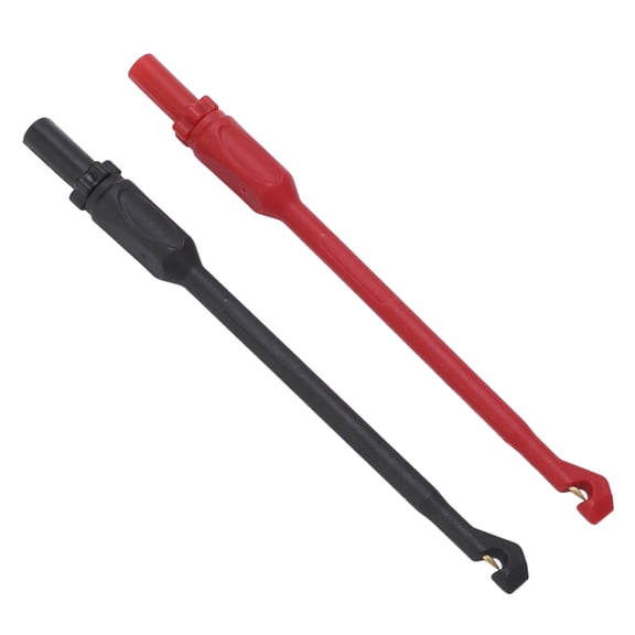 2PCS Piercing Probe Multimeter Test Hook - 4mm Connector, Insulation Piercing Needle for Car Repair, Industrial Testing, Red & Black