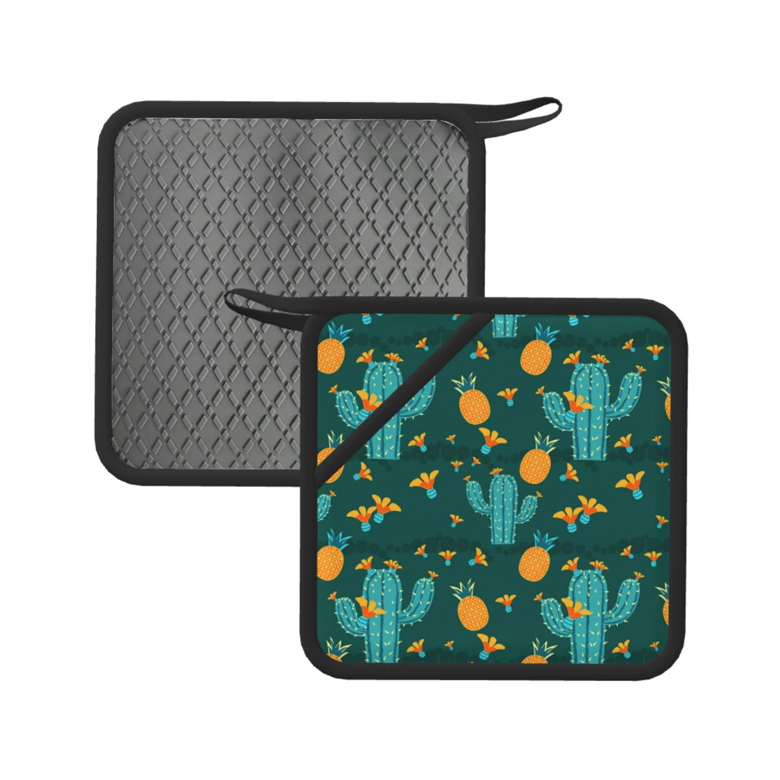 2PCS Pineapple AndCactus Pot Holders for Kitchen Heat Resistant