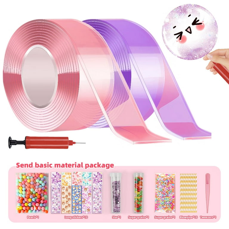 Nano Bubble Tape Set, Nano Bubble Tape Toy Set Avec Glitter Et