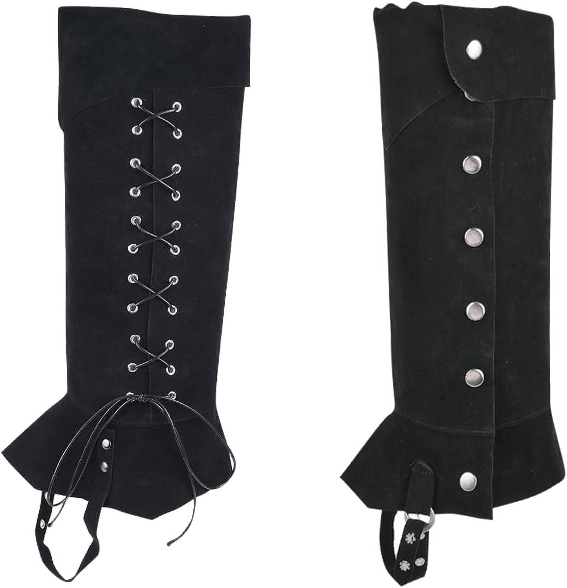 2PCS Pirate Boot Covers Medieval Leg Guards Gaiters Vintage 