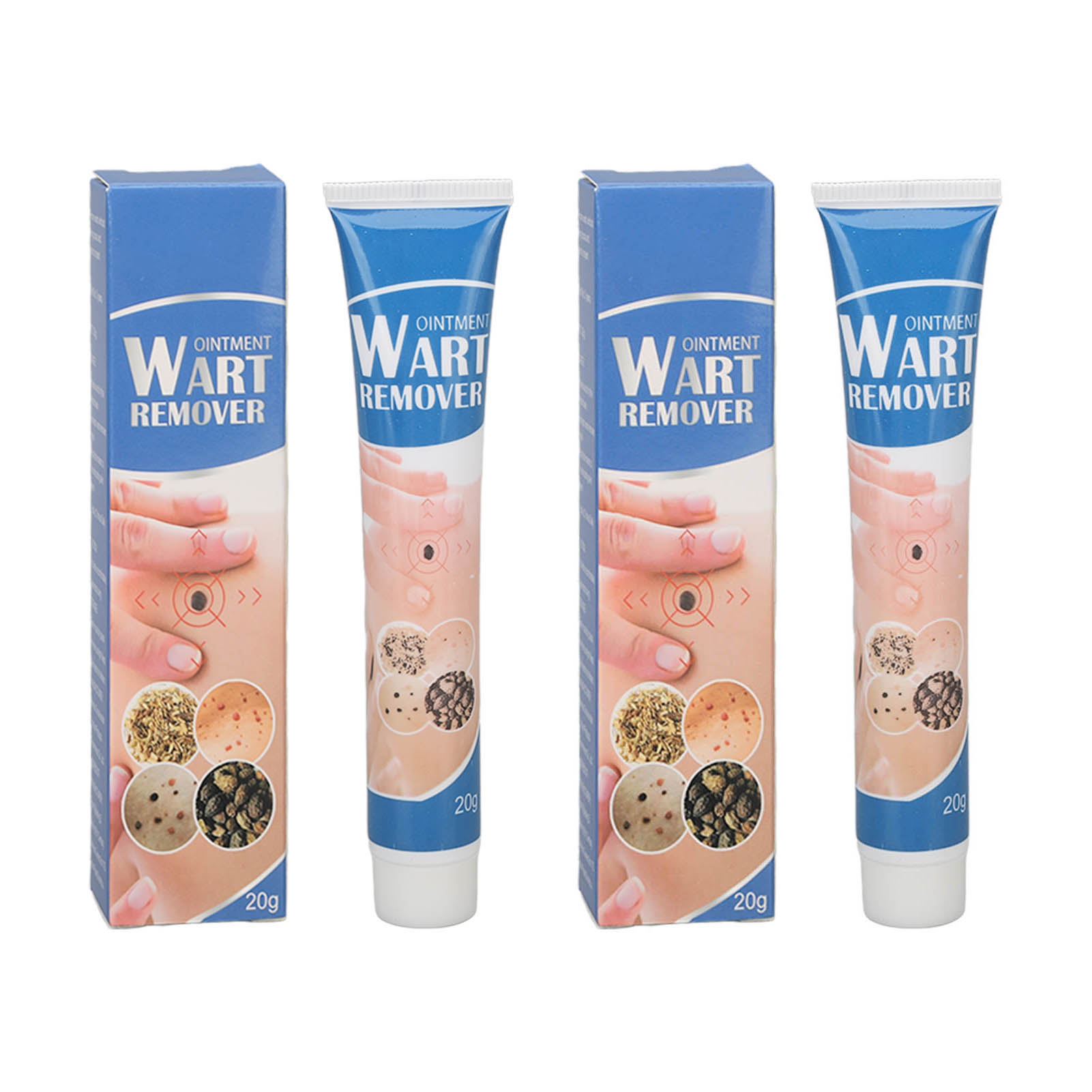 2PCS Plantar Wart Remover Cream Fast Acting Gentle Wart Corn Remover