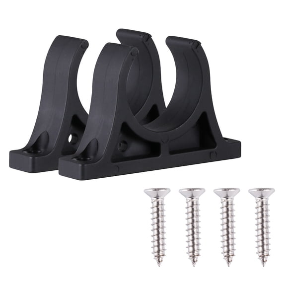 YULIJU 2PCS Plastic Boat Paddle Fixed Buckle Kayak Paddle Holder with 4PCS Screws (Black)