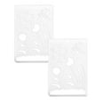 2PCS Plastic Folder With Pockets And Prongs Drawing Template A4 Size