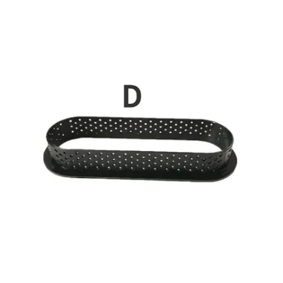 2PCS Plastic Perforated Cake Mould French Dessert Mould Non-stick Cupcake DIY Mousse Fruit Biscuits Pastry Cake Kitchen Baking Mould