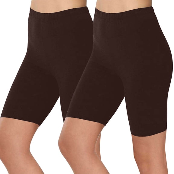 2PCS Plus Size Yoga Leggings for Women Knee-Length Workout Pant 2 Pack High Waisted Capri Pants