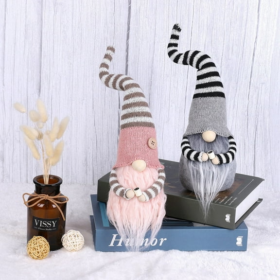 Jlong 2 PCS Valentines Day Gnome Plush - Mr and Mrs Scandinavian Tomte Elf Decorations - Stuffed Plushie Ornaments - Swedish Tomte Dwarf Figurines Table Gnomes Decor Gifts Presents