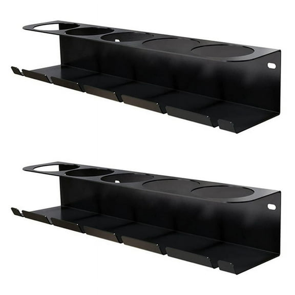 2PCS Pneumatic Tool Holder/Aerosol Rack Combo, Wall Mounted Can Bottle Holder, Air Tool Organizer