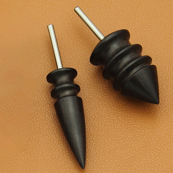 2PCS Pointed Tip Leather Burnisher Electric Polished Head Edge Slicker Tools