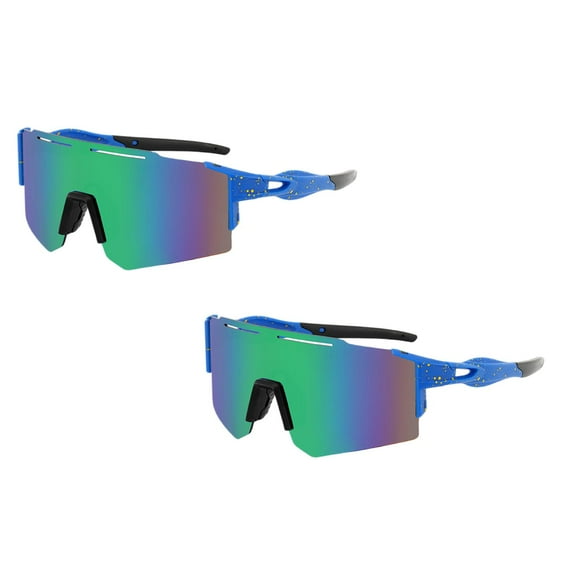 2PCS Polarized Sports Sunglasses UV400 Lightweight TR94 Frame Running Baseball Glasses for Men Women Driving Fishing Cycling