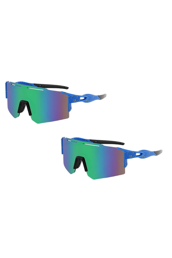 2PCS Polarized Sports Sunglasses UV400 Lightweight TR94 Frame Running Baseball Glasses for Men Women Driving Fishing Cycling