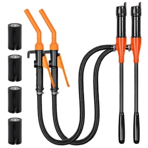 2PCS Portable Battery Operated Fuel Transfer Pump, Electric Powered Siphon Pump for Gas Diesel,Ideal Gasoline Transfer Pump 3.5GPM Flow, Oil Extractor, 35.4" Long Tube