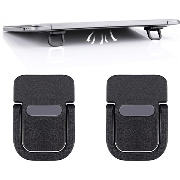 2PCS Portable Keyboard Riser, Self-Adhesive Mini Laptop Stand Invisible Computer Keyboard Stand for Desk, Laptop Feet