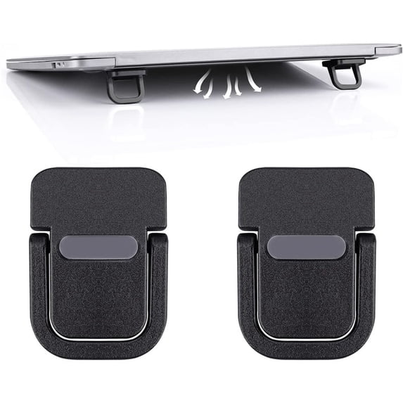 2PCS Portable Keyboard Riser, Self-Adhesive Mini Laptop Stand Invisible Computer Keyboard Stand for Desk, Laptop Feet