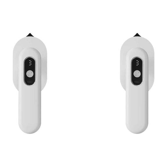 2PCS Portable Mini Electric Iron Cordless Rechargeable Dry Iron Wrinkle Remover Touch-Up Ironing for Home Business Trip Travel