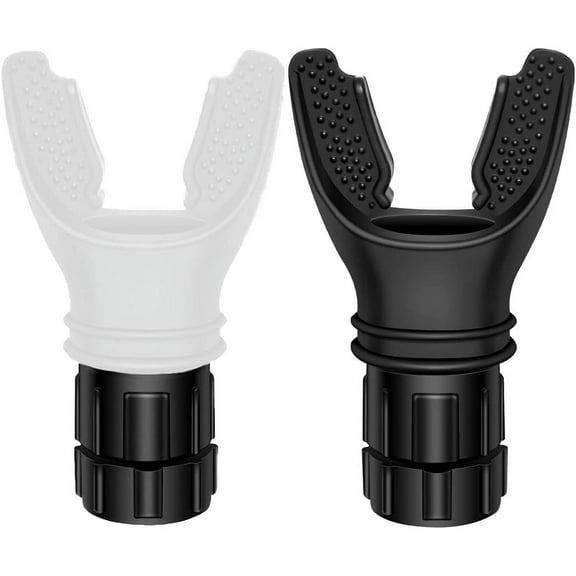 2PCS Portable Muscle Trainer, Exercise Device with Variable Settings, Improve Strength and Endurance, Lightweight, Strengthening Lung Function Portable, Easy to Clean (Black+White)