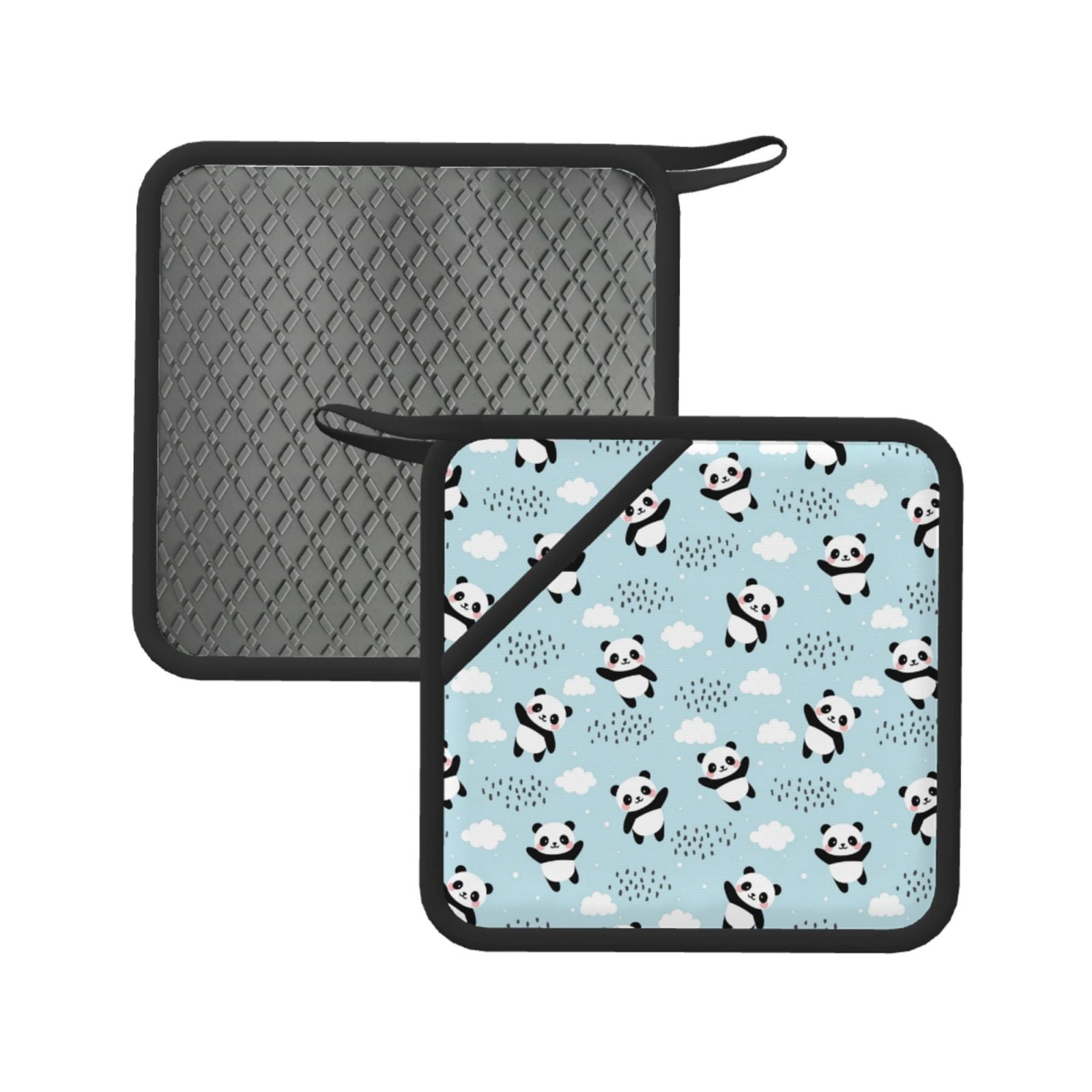 Unicorn In Space Pot Holders Set Of 2 - Heat Resistant Kitchen Hot Pads With Pockets