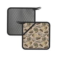 thumbnail image 1 of 2PCS Pot Holders for Kitchen - Heat Resistant Silicone Pot Holders with Hanging Loop, Conch Shells Print No.9040 Non Slip Oven Hot Pads, Potholders for Decor Baking Cooking Kitchen, 1 of 6