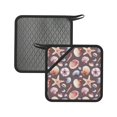 thumbnail image 1 of 2PCS Pot Holders for Kitchen - Heat Resistant Silicone Pot Holders with Hanging Loop, Conch Starfish Shell Non Slip Oven Hot Pads, Potholders for Decor Baking Cooking Kitchen, 1 of 6