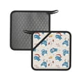 thumbnail image 1 of 2PCS Pot Holders for Kitchen - Heat Resistant Silicone Pot Holders with Hanging Loop, Cute cartoon penguin Non Slip Oven Hot Pads, Potholders for Decor Baking Cooking Kitchen, 1 of 6