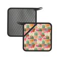 thumbnail image 1 of 2PCS Pot Holders for Kitchen - Heat Resistant Silicone Pot Holders with Hanging Loop, High Detail Succulent Non Slip Oven Hot Pads, Potholders for Decor Baking Cooking Kitchen, 1 of 6