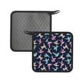 thumbnail image 1 of 2PCS Pot Holders for Kitchen - Heat Resistant Silicone Pot Holders with Hanging Loop, Yellow Green Red Hummingbird Non Slip Oven Hot Pads, Potholders for Decor Baking Cooking Kitchen, 1 of 6