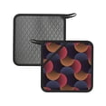 thumbnail image 1 of 2PCS Pot Holders for Kitchen - Heat Resistant Silicone Pot Holders with Hanging Loop, circular stripes Non Slip Oven Hot Pads, Potholders for Decor Baking Cooking Kitchen, 1 of 6