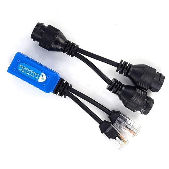 2PCS Power over Ethernet Networking Transmitter for Combining and Splitting Data Power Compatible Easy Installation