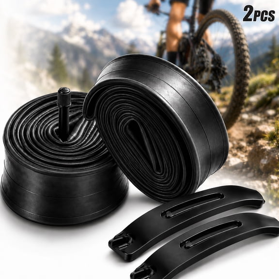 2PCS Premium 16Inch Bike Tubes, Compatible for 16 Inch x 1.75/1.95/2.10/2.125 Bike Tire, Mountain Bike Inner Tube of Valve, Come with 2PCS Levers