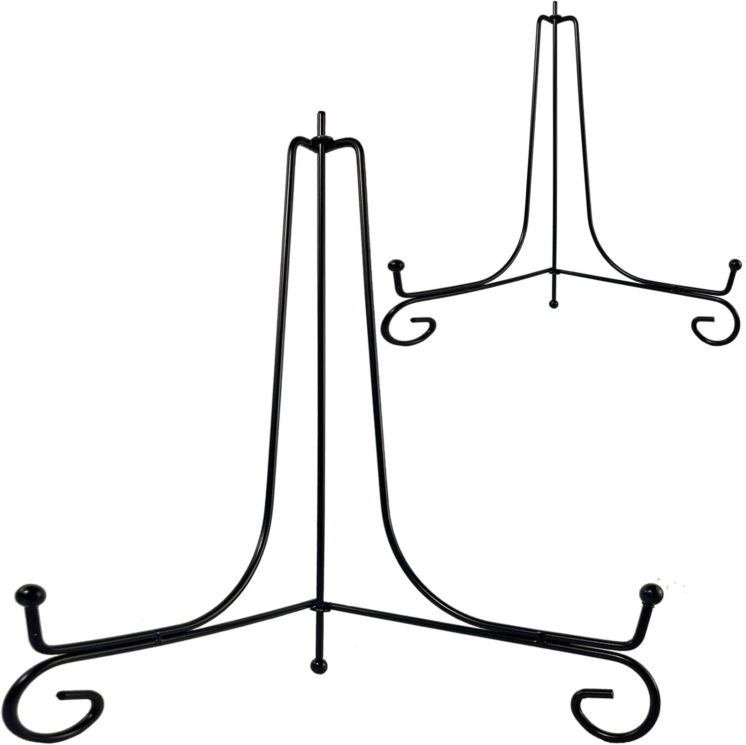 2PCS Premium Black Iron Plate Stands for Display 10 Inch, Decorative ...