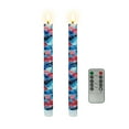 thumbnail image 1 of 2PCS Printed Flameless Taper Candles with Classic Japanese Pattern Elements, 10 Inch LED Candlesticks Battery Operated with 10-Key Remote for Wedding Party Home Decor Gifts, 1 of 6