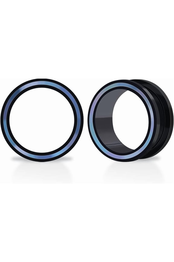 2PCS Professional 316L Quality Stainless Steel Two-color Screw Tunnel Ear Plug Expander Stretcher Gauge 0G-1"[d793]