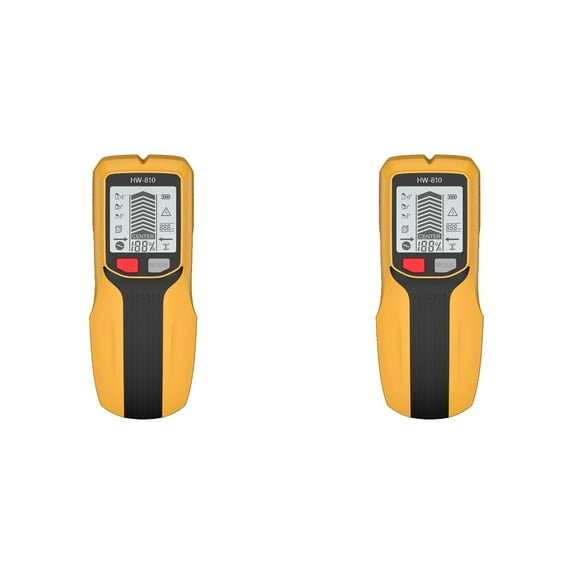 2PCS Professional 6-in-1 Stud Finder Wall Scanner - Digital Metal Stud Sensor for Wood,AC Wire, Joist Pipe Detection Multi-Function Wall for Indoor/Outdoor Projects