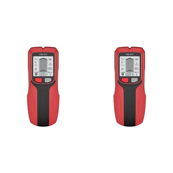 2PCS Professional 6-in-1 Stud Finder Wall Scanner - Digital Metal Stud Sensor for Wood,AC Wire, Joist Pipe Detection Multi-Function Wall for Indoor/Outdoor Projects
