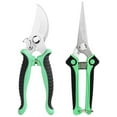thumbnail image 1 of 2PCS Pruning Shears Set Garden Tools Premium Antiskid Stainless Steel Floral Shears Thickened Pruner for Flowers Branches Leaves (green), 1 of 6