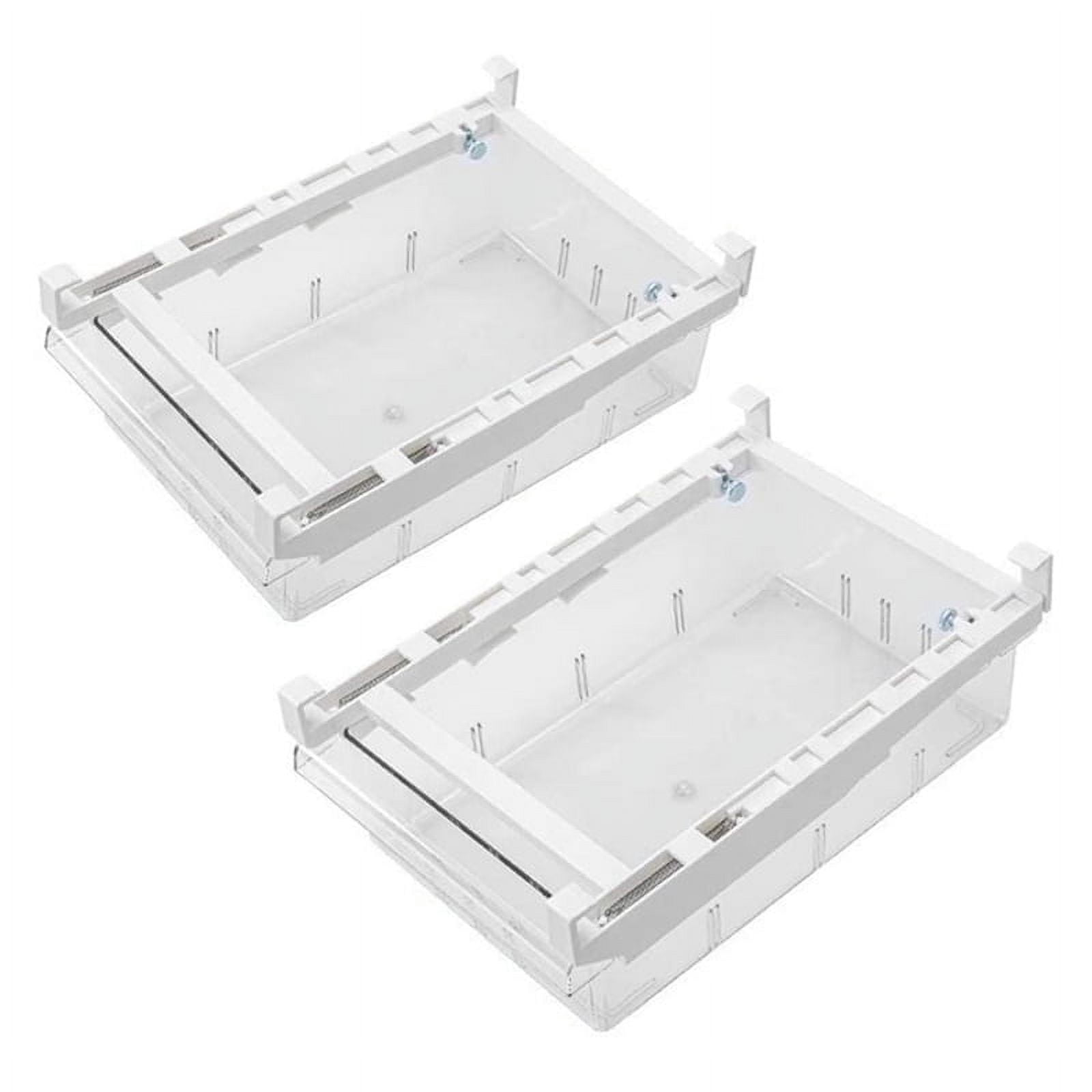 2PCS Pull Out Drawer Design Refrigerator Organizer Bins Fridge Drawer Organizer Drawer Refrigerator Storage Box