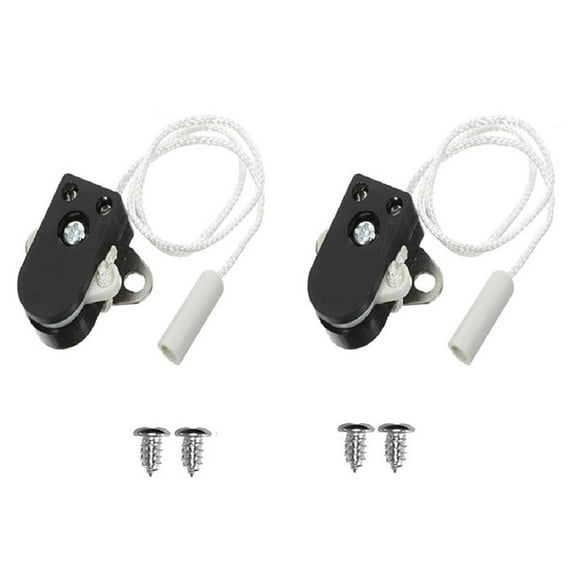 2PCS Pull Switch with Cord Side Action Furniture Lighting Control 2A 250V likeweier