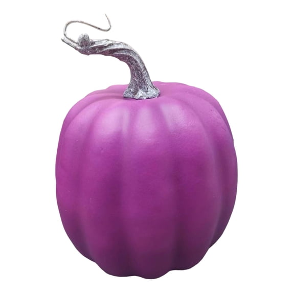 2PCS Pumpkin Fall Decorations, 6.45" Large Artificial Pumpkins, Purple & Blue Faux Foam Harvest Pumpkins, Fall Autumn Thanksgiving Decor, Farmhouse Table Centerpiece Decorations, Indoor Home Decor