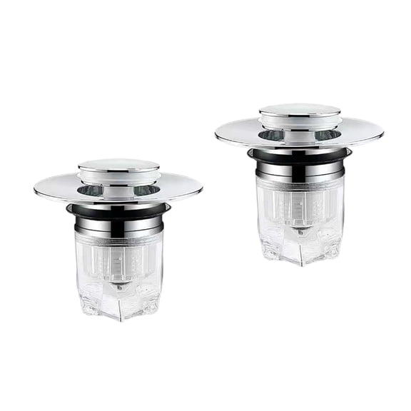 2PCS Push Button Sink Drain Leakproof Design ABS For Standard Washbasin