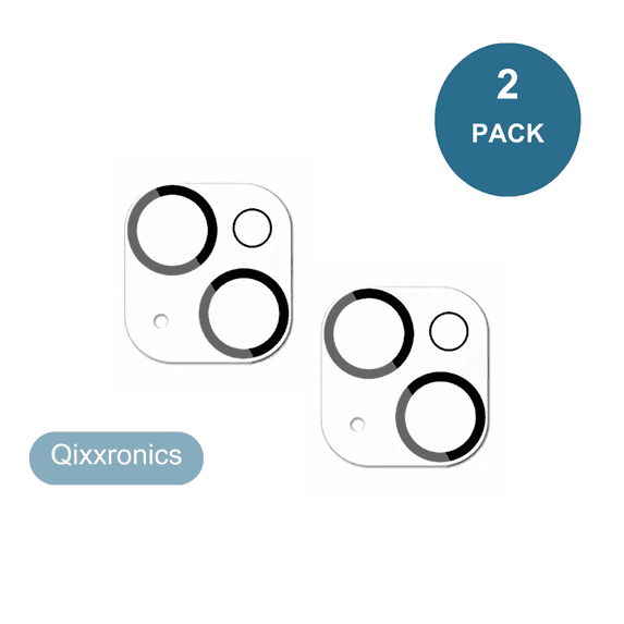 2PCS Qixxronics for iPhone 13 Camera Lens Protector Clear Tempered Glass Lens Cover Flim