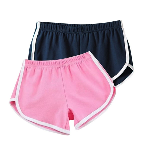 2PCS Quick-Dry Yoga Shorts Casual Summer Sports Shorts Workout Yoga Shorts Active Shorts on Clearance,Navy M