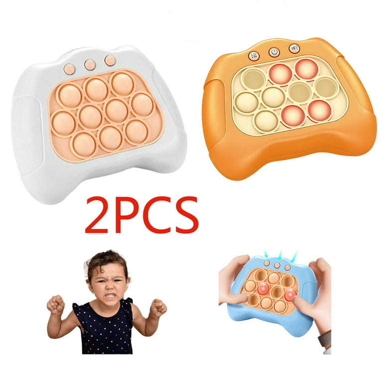 2PCS Quick Push Game Console, Press Light Up Pop Quickly, Anxiety Toys with  Bubbles to Press, Sensory Toys for Stress and Anxiety Relief for Kids and