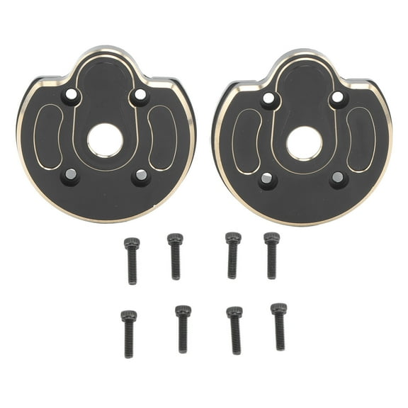 2PCS RC Car Portal Cover Black Brass Rugged Rustproof Portal Steering Knuckle Cap Fit for 1/10 SCX10 III AR45P Axle