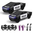 thumbnail image 1 of 2PCS RC Cybertruck Police Pickup Set, 1:24 Scale 4WD Electric RC Truck with LED Lights, High-Speed All Terrain Remote Control Vehicles for Kids, 1 of 9