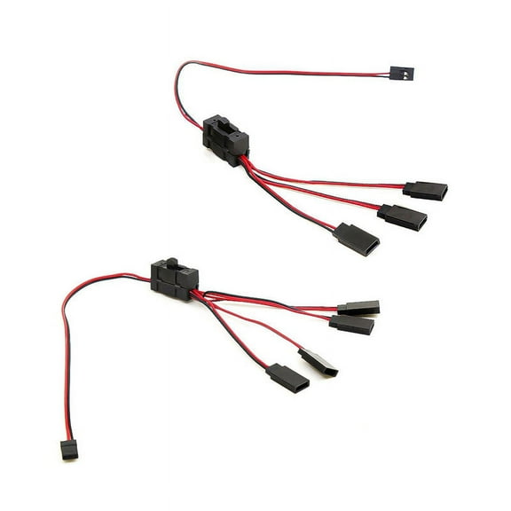 2PCS RC Extension 1 to 4/ 1 to 3 Y Wire Cable LED Light Control Power Switch for JR Futaba RC Model
