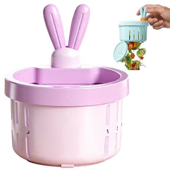 2PCS Rabbit Ears Kitchen Sink Drain Strainer Basket –2.9 In Fine Mesh Automatic Dumping with Lifting Handle