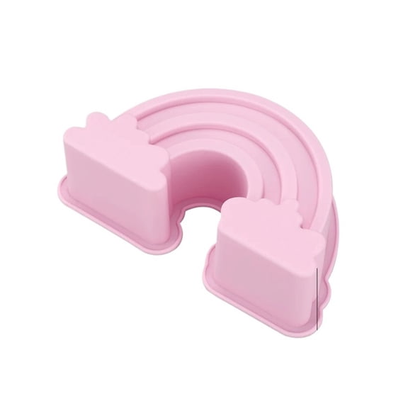 2PCS Rainbow Silicone Cake Mold Gypsum Aroma Cake Decorating Moulds Handmade Soap Chocolate Mold Kitchen Baking Cake Mould