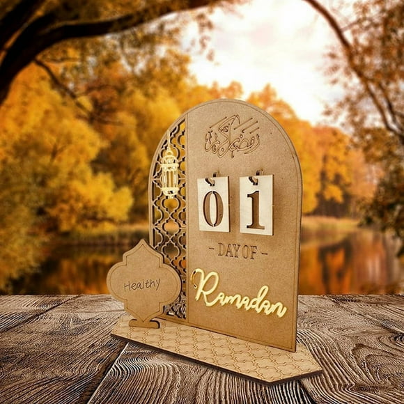 2PCS Ramadan Calendar Countdown - Decorations for Home Table Decor Gifts Kids B