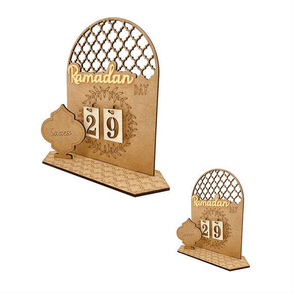 2PCS Ramadan Calendar Countdown - Decorations for Home Table Decor Gifts Kids C